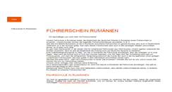 Desktop Screenshot of fuhrerschein-rumanien.firmengrundung-rumanien.eu