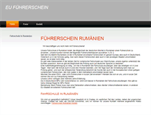 Tablet Screenshot of fuhrerschein-rumanien.firmengrundung-rumanien.eu